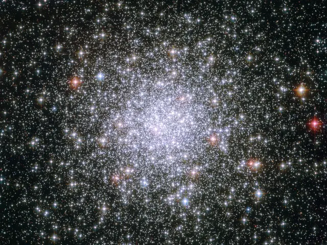 A cluster of bright stars, concentrated at the center.