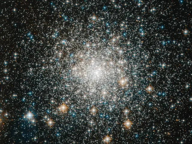 A cluster of bright stars, concentrated at the center.